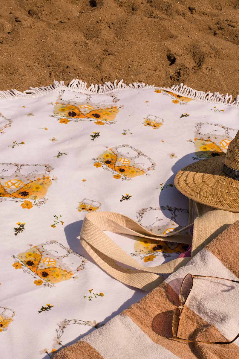 Yellow VW Picnic Blanket