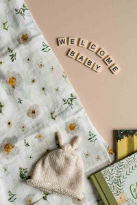 Neutral Florals Swaddle