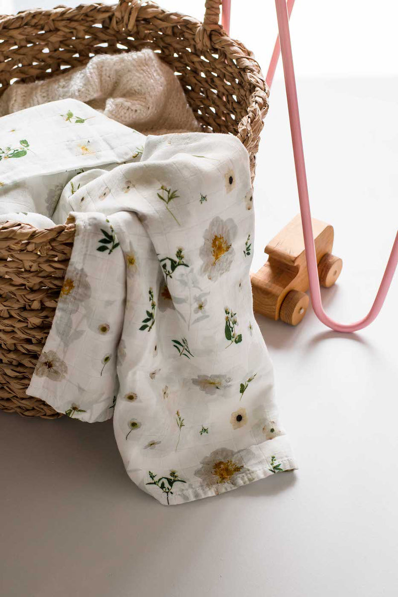 Neutral Florals Swaddle