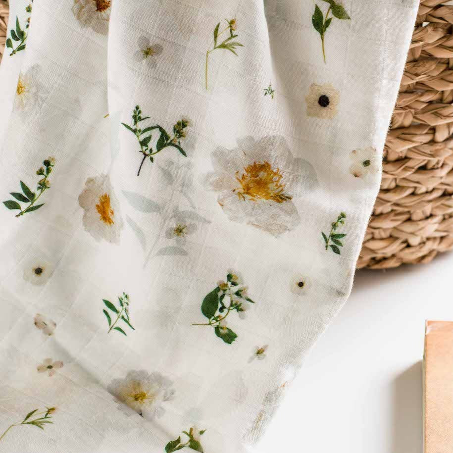 Neutral Florals Swaddle