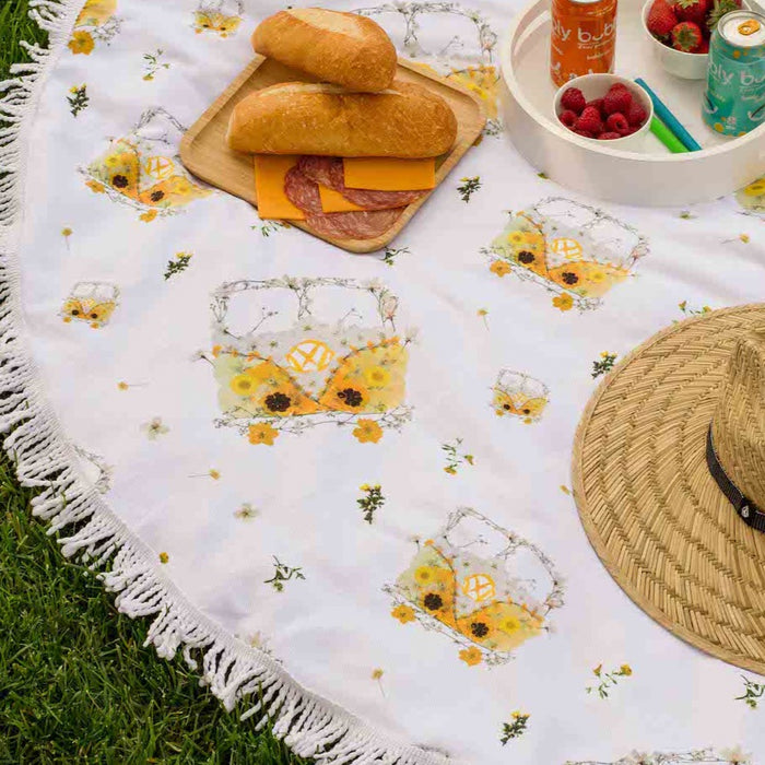 Yellow VW Picnic Blanket