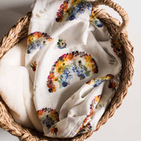 Floral Rainbow Swaddle