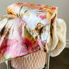 Soft feminine blanket with flower pattern