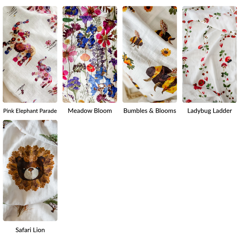 3 Swaddle Bundle: Mix-and-match Floral Swaddles