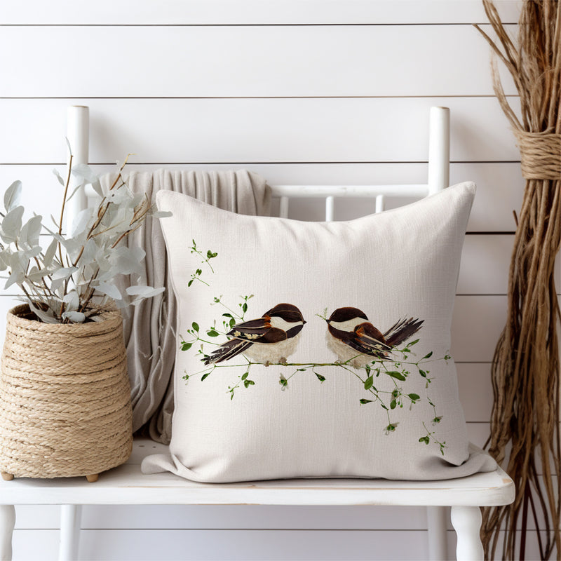 Chickadee Pillow Cover