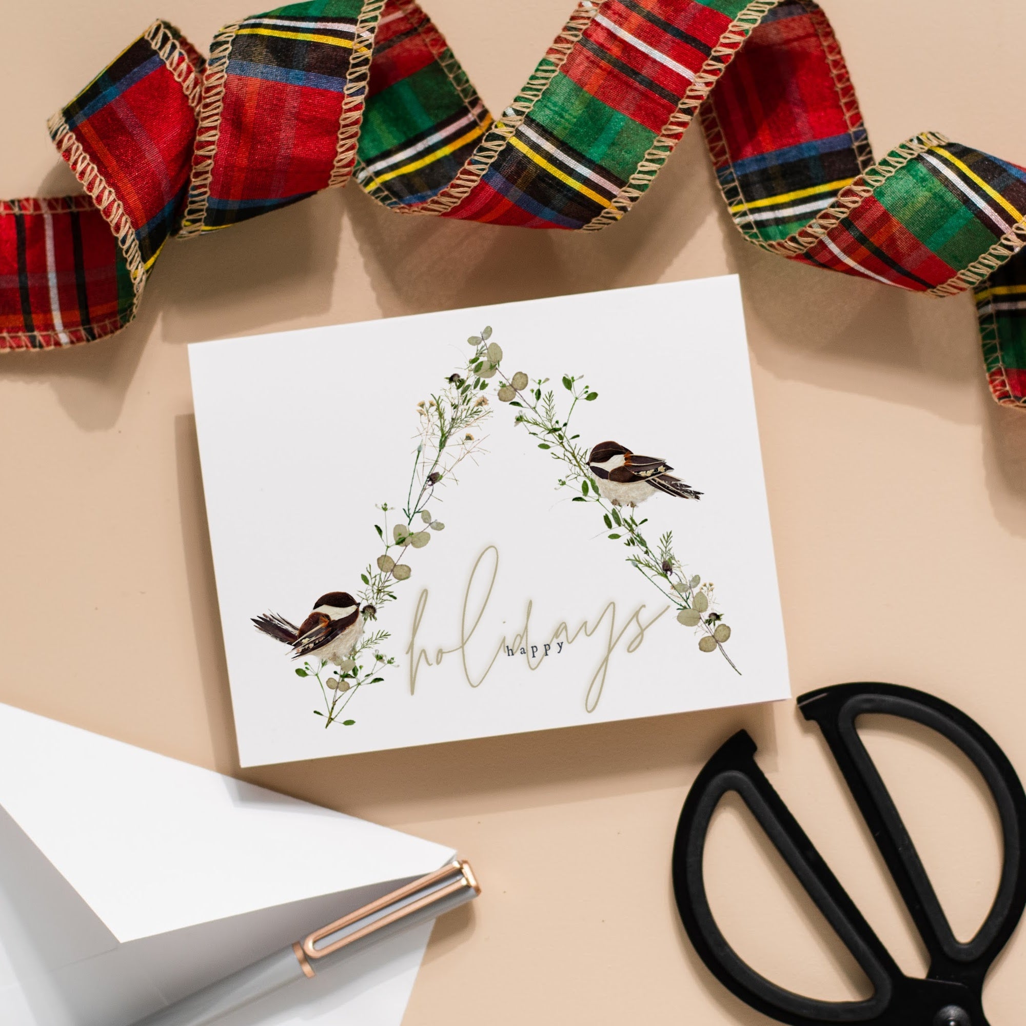 Chickadee Christmas Greeting Card