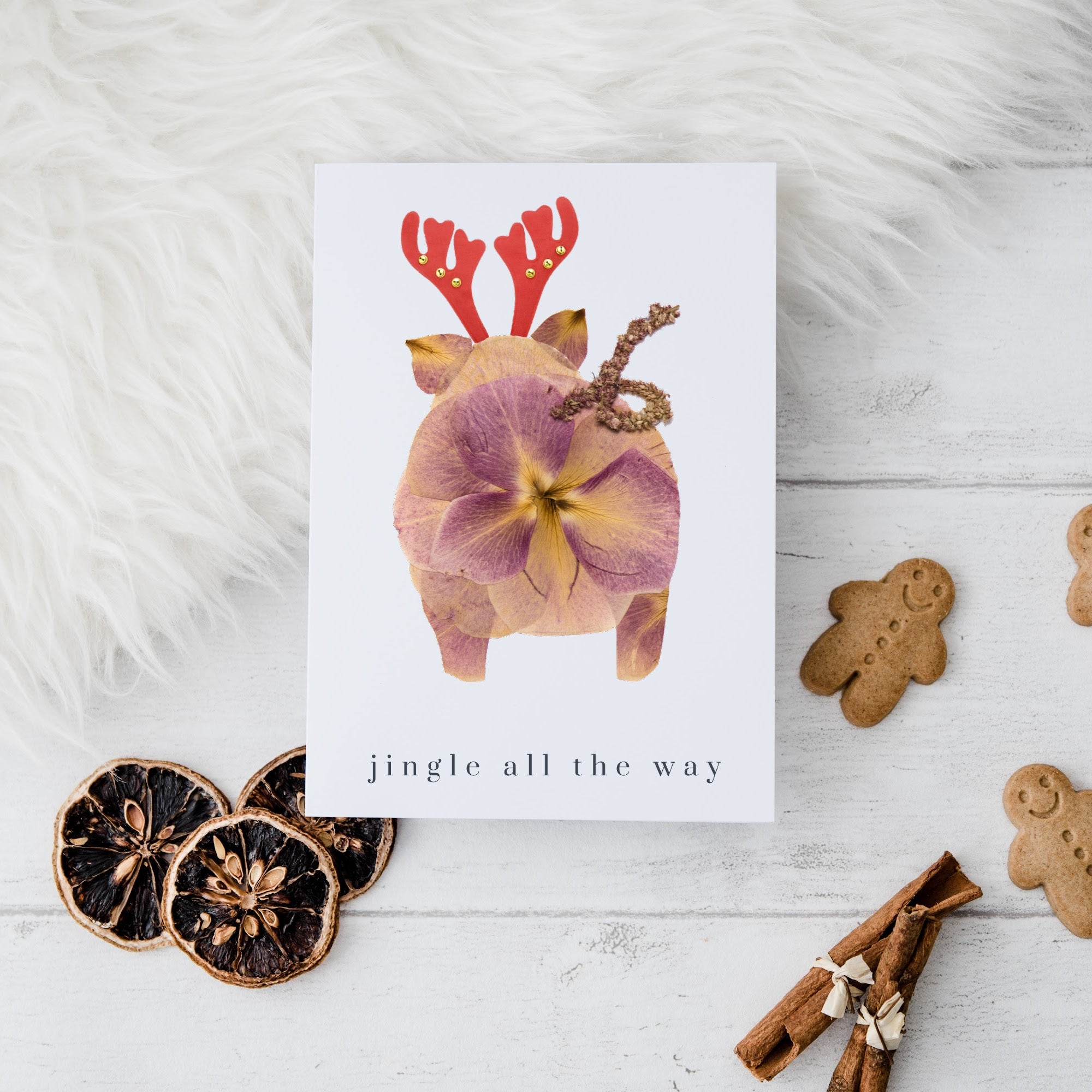 Jingle Pig Greeting Card