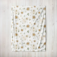 Neutral Florals Throw Blanket