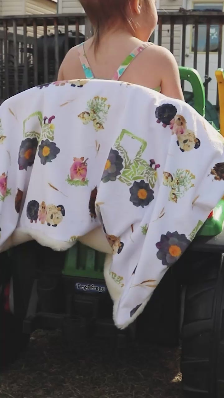 Farm Life Minky Baby Blanket