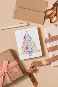 Rainbow Holiday Tree Greeting Card