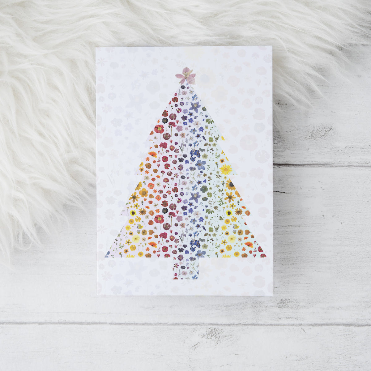 Rainbow Holiday Tree Greeting Card