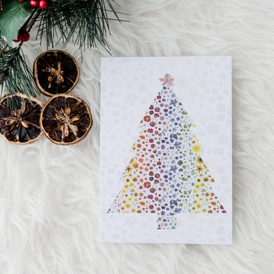Rainbow Holiday Tree Greeting Card