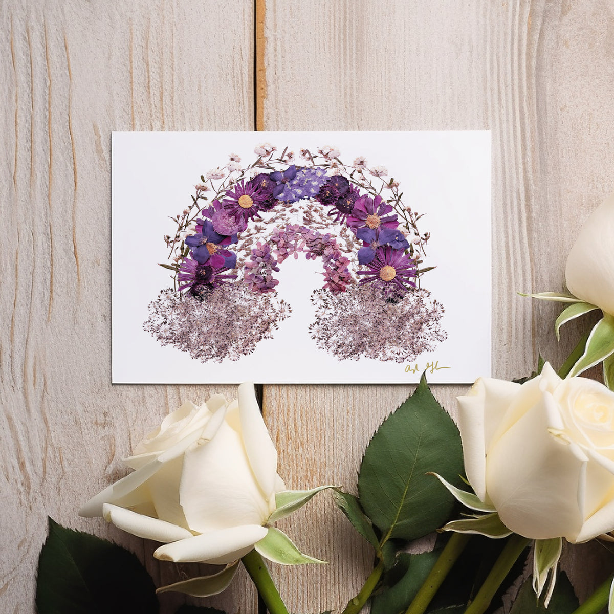 Purples Rainbow Greeting Card