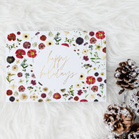 Scattered Holiday Florals Greeting Card