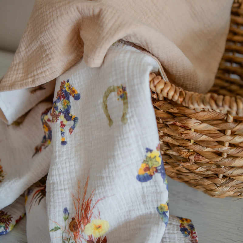 Cowboy organic cotton baby blanket