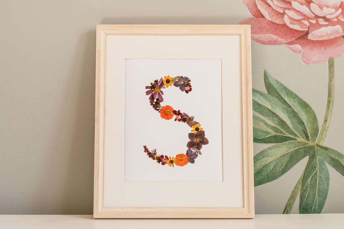 Pressed Flower Letter Prints