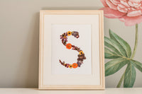 Pressed Flower Letter Prints