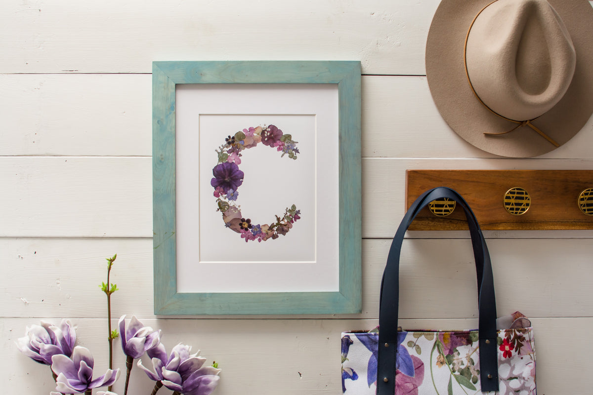 Pressed Flower Letter Prints