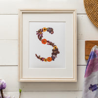 Pressed Flower Letter Prints