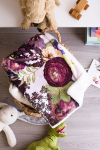 Dark Florals Baby Blanket