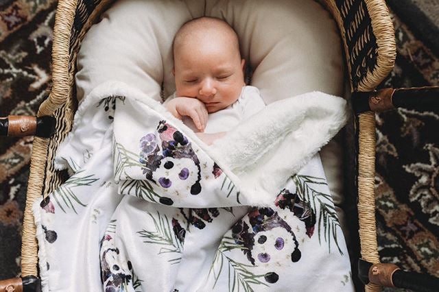 Panda baby blanket