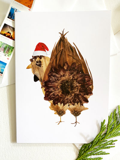 Christmas Chicken Greeting Card