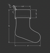 Sage Green Scattered Floral Stocking
