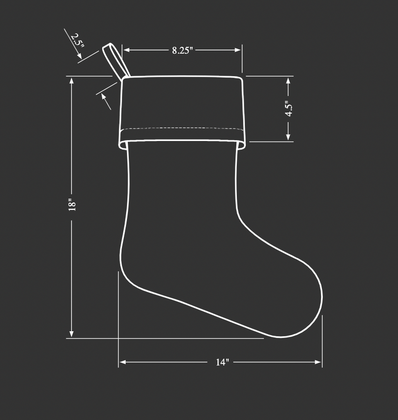 Sage Green Scattered Floral Stocking