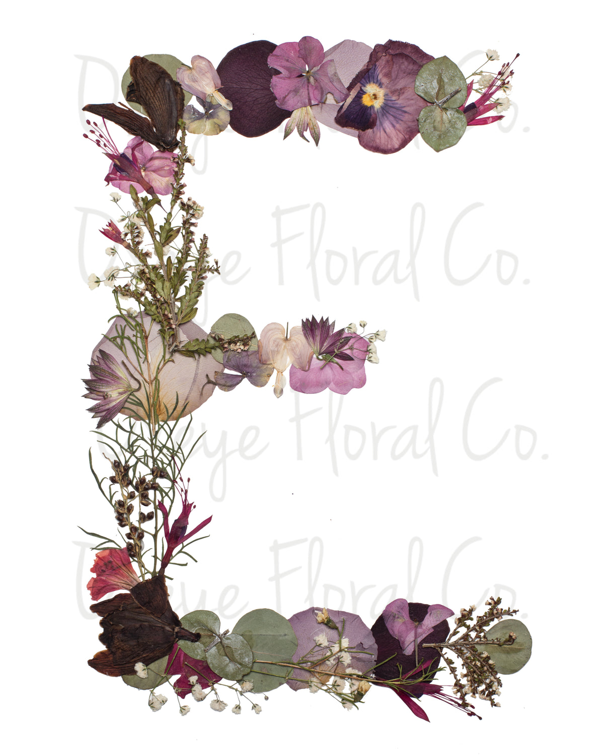 Floral Letter Prints (Digital Prints)