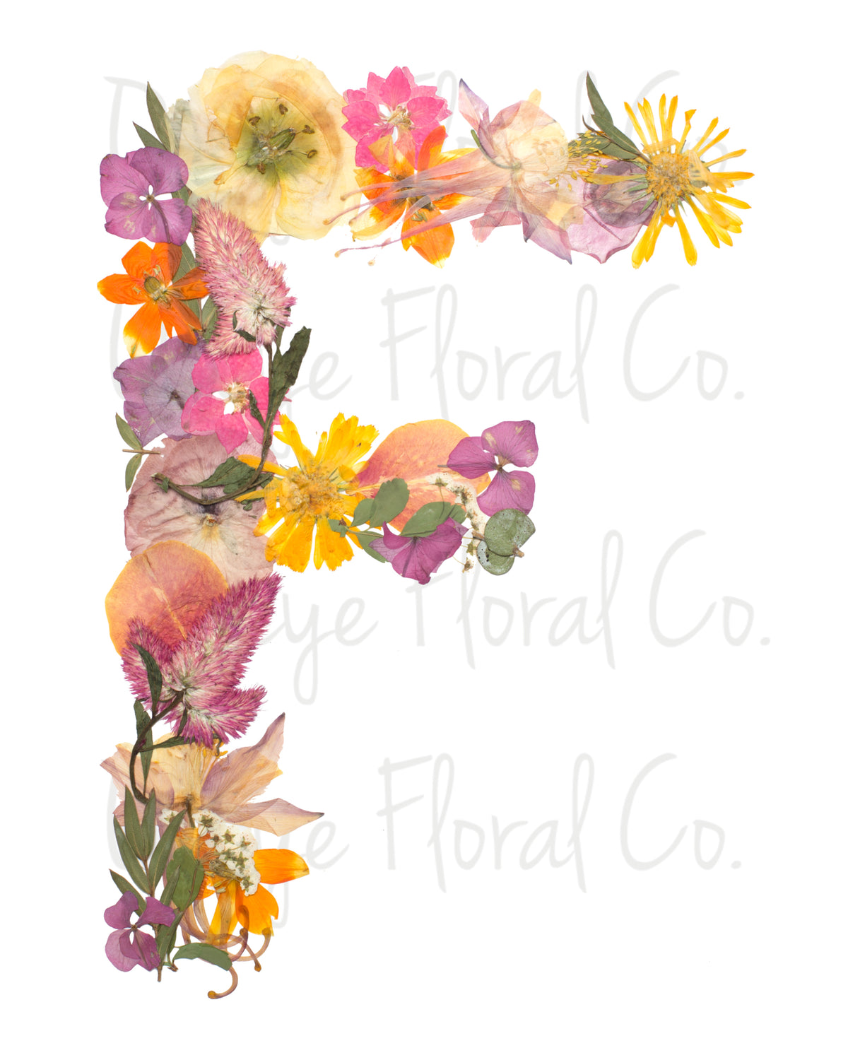 Floral Letter Prints (Digital Prints)