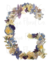 Pressed Flower Letter Prints