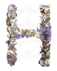 Pressed Flower Letter Prints