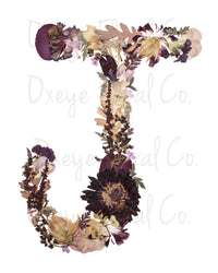 Pressed Flower Letter Prints