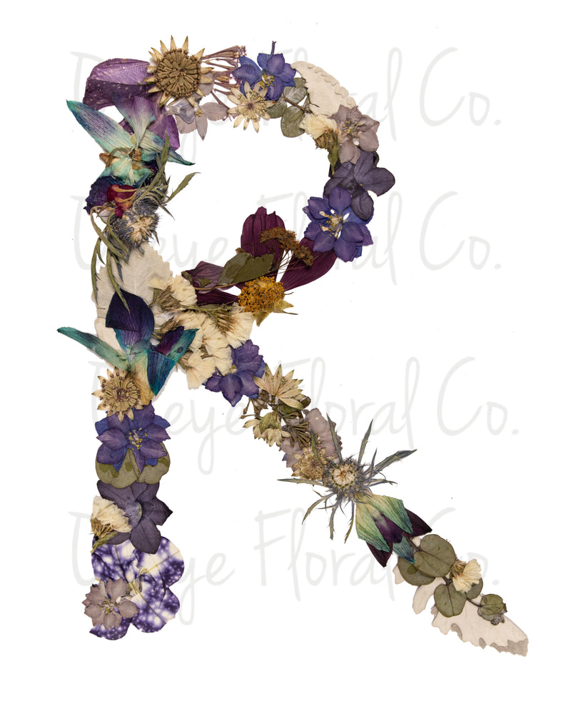 Floral Letter Prints (Digital Prints)